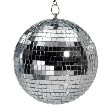 Mirror Ball With Color Box, As Shown, 12"