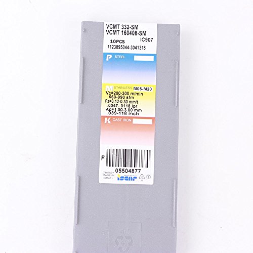 10 fresas de carburo cuadradas VCMT para acero inoxidable CNC miniatura 4