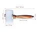 Evwoge Rubber Hammer Mallet for Leatherwork Leather Carving Cowhide Sew DIY Leathercraft Wooden Mallet Wood Handle (T-Head)