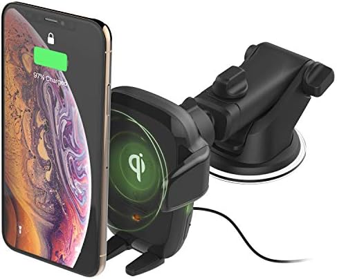 iOttie Auto Sense Qi Wireless Car Charger - Automatic Clamping Dashboard Phone Mount with Wireless Charging for iPhone, Samsung Galaxy, Google Pixel, Huawei, LG, and Other Smartphones