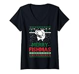 Êtes-vous à court de temps et vous n'avez toujours pas de t-shirt de Noël laid, ce vêtement de Noël moche pêcheur, Merry Fishmas, est un excellent choix pour vous ou comme cadeau pour être un succès en ce jour des vêtements de Noël laids, attrapez votre t-shirt maintenant.