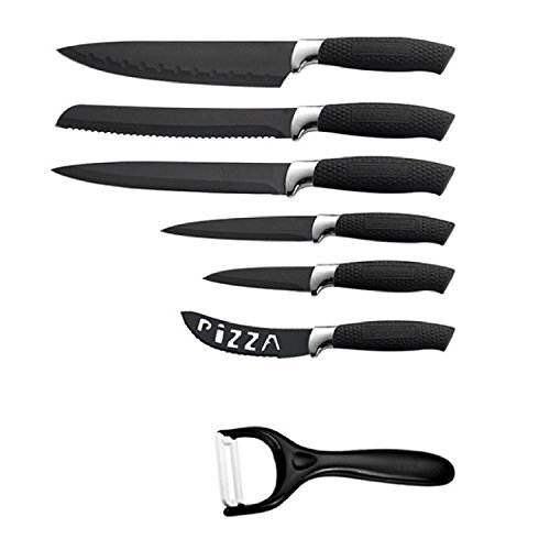 Iberchef Cuchillos de Cocina, de cerámica, inoxidable, de Acero para tu cocina. Set de cuchillos para todos los usos.