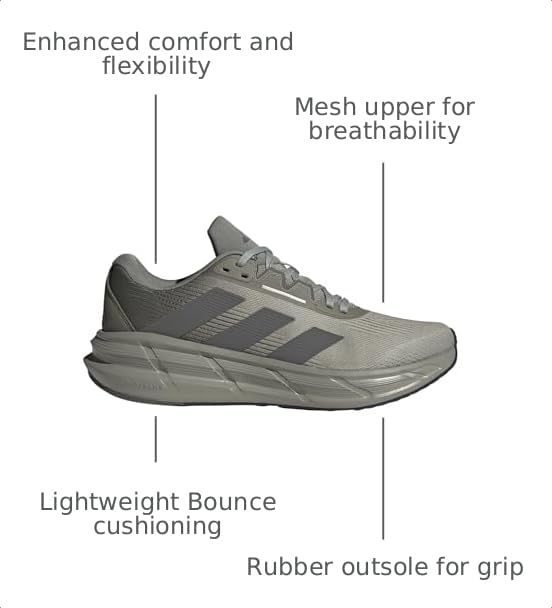Image of adidas Mens Questar 3 Running Sneakers Shoes - Blue