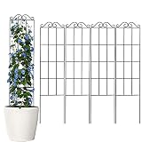 ARIFARO 37.5'' Metal Garden Trellis for Climbing Plants,(Pack of 4) Indoor/Outdoor Sturdy Plant Trel