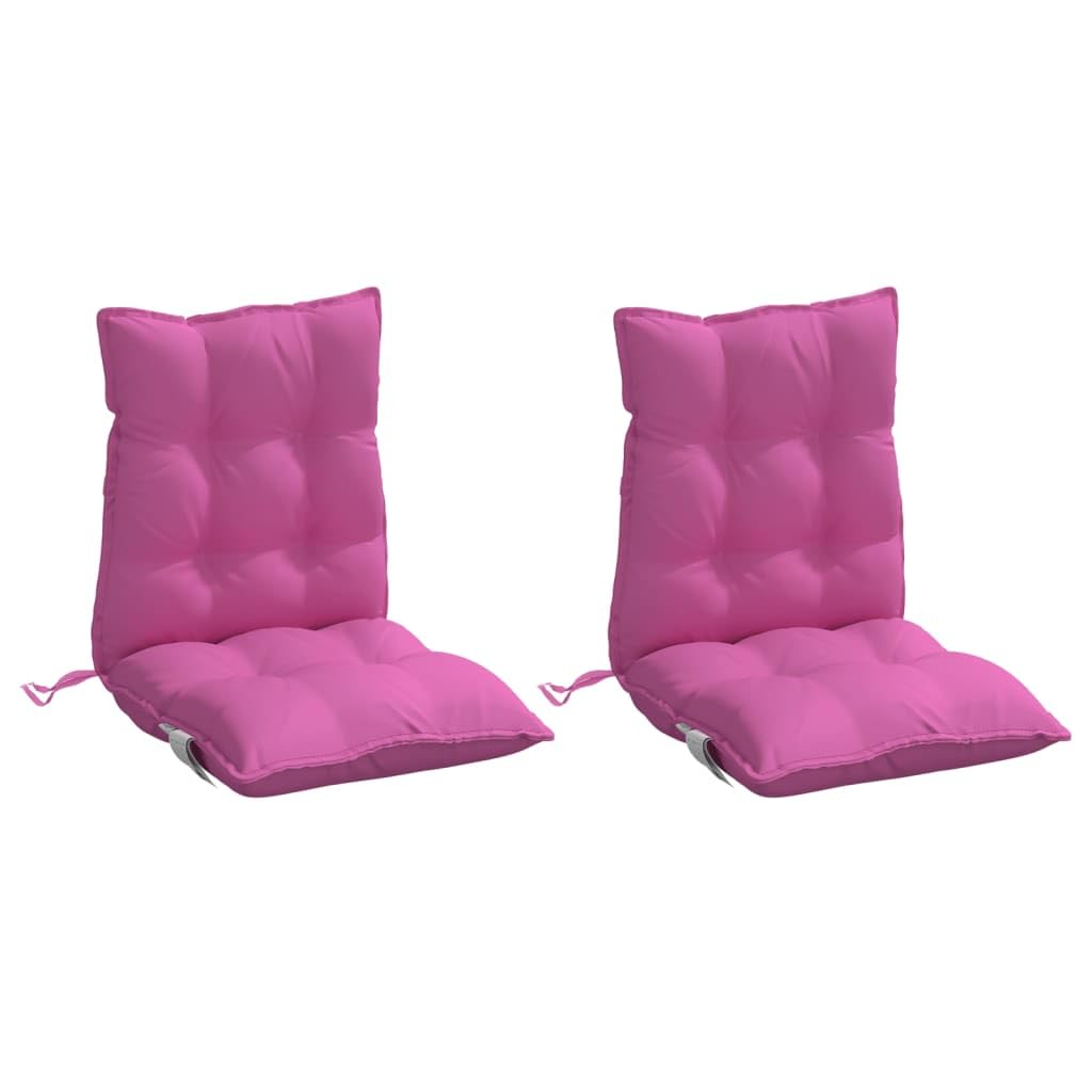 Coussins de terrasse rose avec bandes élastiques pour chaise de jardin
