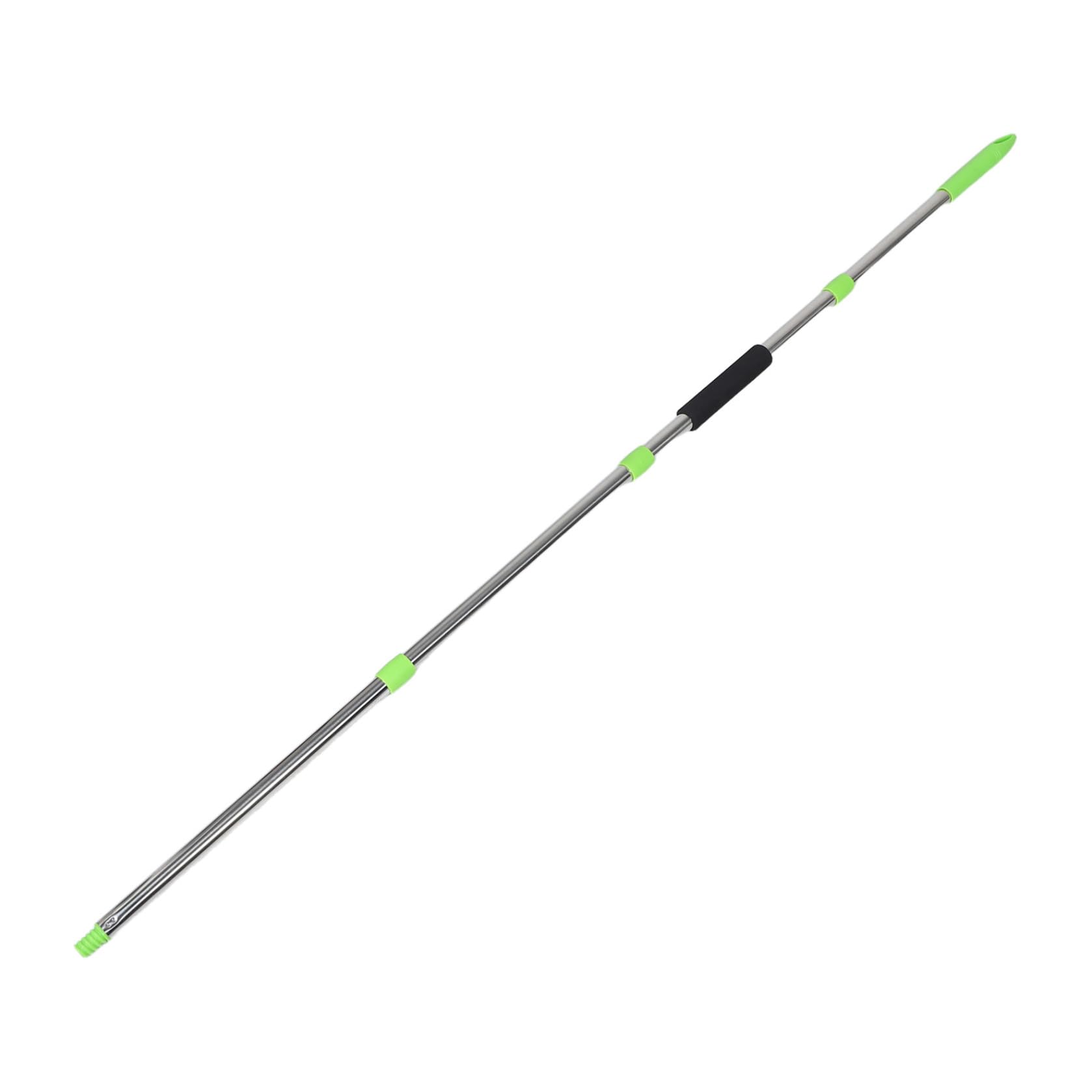 Sewroro 16 Piezas Varilla de Fregona Extensible de Acero Inoxidable con Estructura Desmontable, Compatibilidad para Limpieza en Hogar y Oficina, Poste Telescópico Resistente y Funcional
