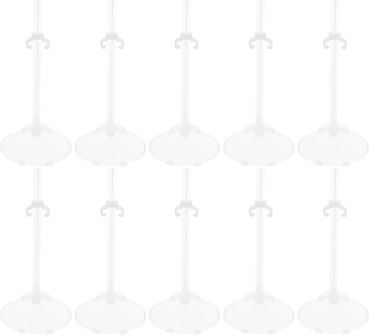 EXCEART Transparent Doll Stand, Clear Plastic Display Holder for 9 in 10 in 11 in Figures, Stable Wide Base Support for Collectibles, Shelves and Cabinets, Shatter-Resistant 1 Pc