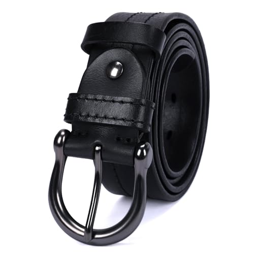Image of Mens Belts Full Grain Leather Real Italian Material Western Cowboy Belt 1.5 Wide Casual Jean Belt Gift Box Packaging