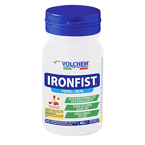 Volchem Ironfist, Integratore Alimentare a Base di Ferro, 50 Compresse da 50 mg