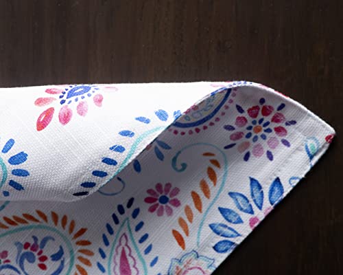 Maison D' Hermine Placemats 100% Cotton Set Of 4 Dinner Placemat, Decorative Washable Cloth Placemat, Dining, Buffet Parties & Camping, Indian Floral - Spring/Summer #TOP5