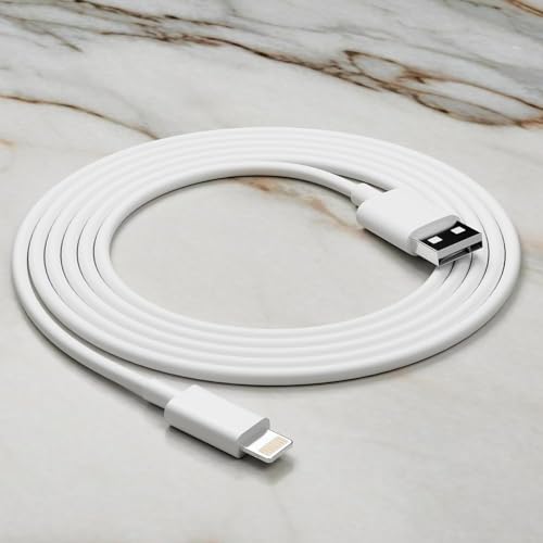 Image of iPhone Original USB to lighting Charger Cable [MFi Certified, 2 YEAR WARRANTY*] Fast PD Charging Cable Compatible for iPhone 14,13, 12,11, X, XS,XR, 8, 7, 6, 5, Plus Pro Max Mini iPad, Macbook - White