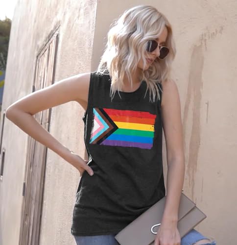 Camiseta regata feminina orgulho gay orgulho engraçado amor ganha camiseta arco-íris sem mangas cami