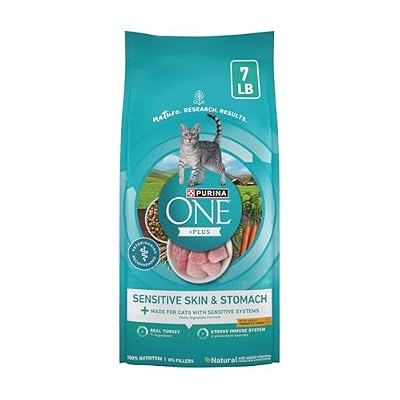 Purina ONE +Plus Sensitive Stomach Sensitive Skin, Natural Dry Cat Food