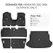Bingoliner Floor Mats for Honda CRV 2002-2006 (Automatic-only), Trunk Mat and Backrest Mat All Weather TPE Protector for Honda CRV Accessories(Not Suitable for Manual transmissions)