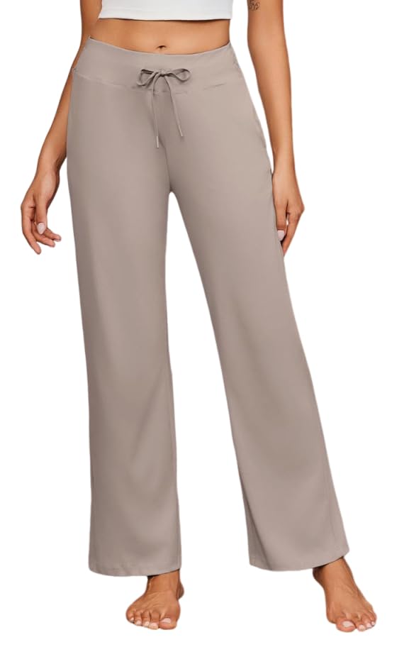 Pinspark Damen Jogginghose High Waist Sporthose Weites Bein Sweatpants...