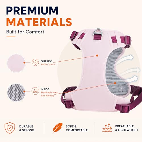 Dog Harness and Leash Set with Collar, No Pull Reflective Pet Vest Harness with Control Handle for Medium Large Dogs Walking and Training - Image 4