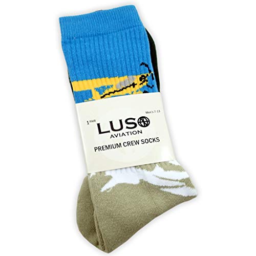 Bush Pilot Socks, Aviation-Themed Premium Crew Socks 1-Pair3