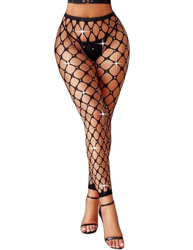 Image of Avidlove Fishnet Stockings for Women Footless High Waist Fishnets Tight | Thigh High Stockings, Open Toe, High Stretch, Comfortable, Gothic Costume, Rave Outfits, for Cosplay, Halloween
