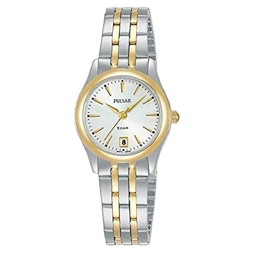 PULSAR damer analog kvarts klocka med metallarmband Kvarts Silver-guld