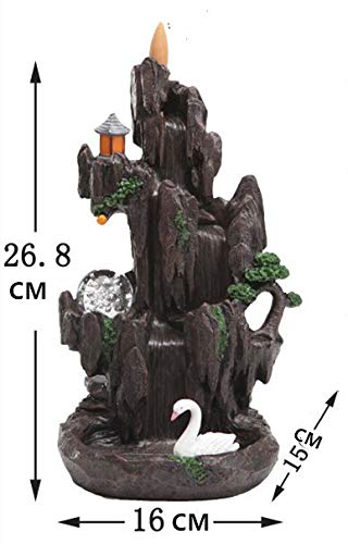Semli Backflow Incense Holder Waterfall Incense Burner Home Decor Aromatherapy Ornament Incense Cones With Backflow Incense Cones Free (Rivers And Mountains) #TOP1