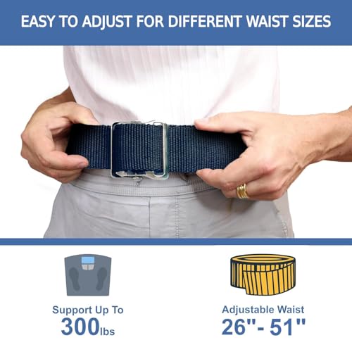 Gait Belts for Seniors with 7 Handles- Transfer Gate Belts Medical for Elderly and Disabled - Easy to Use Quick Release Gait Belt with Handles for Seniors Physical Therapy -Elderly Assistance Products