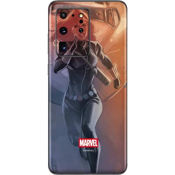 Skinit Decal Phone Skin Compatible with Galaxy S20 Ultra 5G - Officially Licensed Marvel Black Widow Running Design