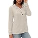 Kenhansion Womens Long Sleeve Sweaters Fashion Fall Pullover Hoodies Casual Sweatshirts Outfits Winter Clothes with Pocekts (Apricot,Large)