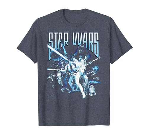 T-Shirt Star Wars Vintage Homme en coton au motif spatial rétro