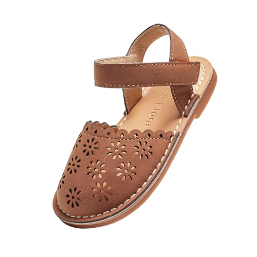Image of Felix & Flora Toddler Girls Sandals Soft Rubber Princess Flat Shoes Flower Girl Shoes
