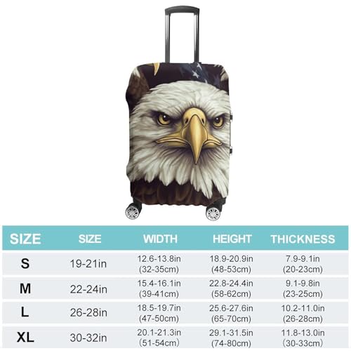Travel Wheeled Suitcase Sleeve Dustproof Anti-scratch Bald Eagle Luggage Case Protective Cover For 19-32 Inch Luggage2