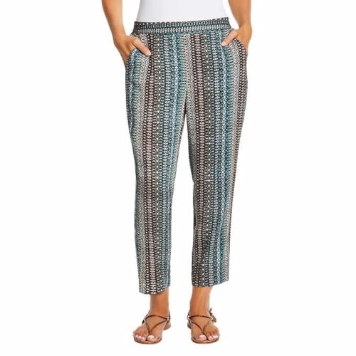 Jessica Simpson Womens Printed Pull-on Pant,Geo Fusion,Large