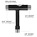 Skate Tool All-in-One, Skateboard Tool Roller Skate Tool T Tool for Skateboard, Muti-Function Portable Skateboard Longboard Accessory with T-Type Allen Key and L-Type Phillips Head Wrench Screwdriver