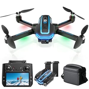 GPS Drohne mit kamera EIS 4K(Bildschirmfernsteuerung)... Mini Drone für Erwachsene, Einsteiger und Kinder, 45 Minuten Flugzeit, 2 zusätzliche Akkus, Auto Rückkehr, Unter 249g, C0