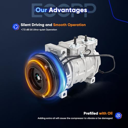 Image of ECCPP AC Compressor for Suzuki Grand Vitara 2.5L 1999-2005 | for Suzuki XL-7 V6 2.7L 2002 AC Compressor with Clutch Rapid Cooling