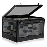 Large Medicine Lock Box with Dual 3-Digit Combination Locks, 24.8L Lockable Storage Box for Medication, Snacks, Phone, and Electronics - BPA-Free Organizer Bin for Home, Office, Fridge, and Safety