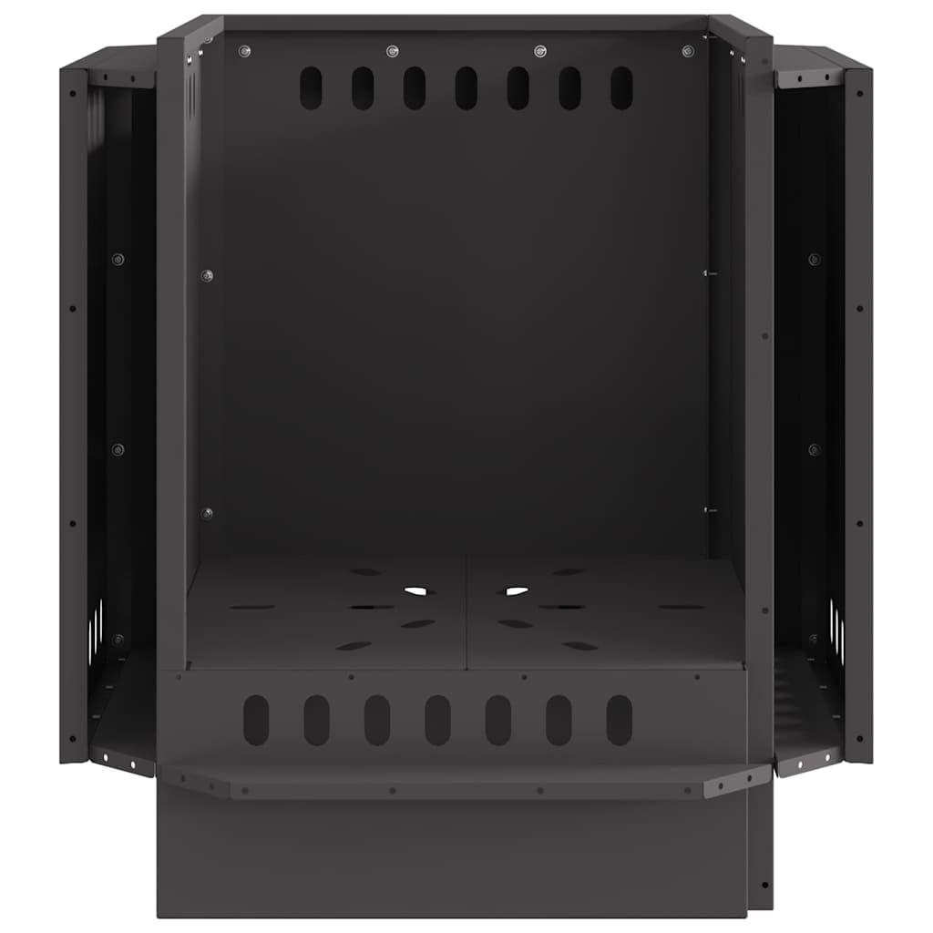 Brasero sans fumée - 48 x 48 x 51 cm - En acier - Cheminée de terrasse pour le jardin - Moderne - Noir