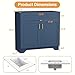 LDarqeer 36 Inch Bathroom Vanity with Ceramic Sink - Modern Farmhouse Style Sink Cabinet, Easy Tool-Free Installation, for Bathroom Remodel and Upgrade (Blue)