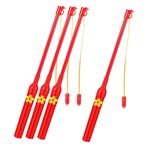 Gadpiparty 4Pcs Lantern Holding Rods with LED Light Durable Plastic Lantern Poles for Lantern Crafts Festivals and DIY Lantern Making for Indoor and Outdoor Use