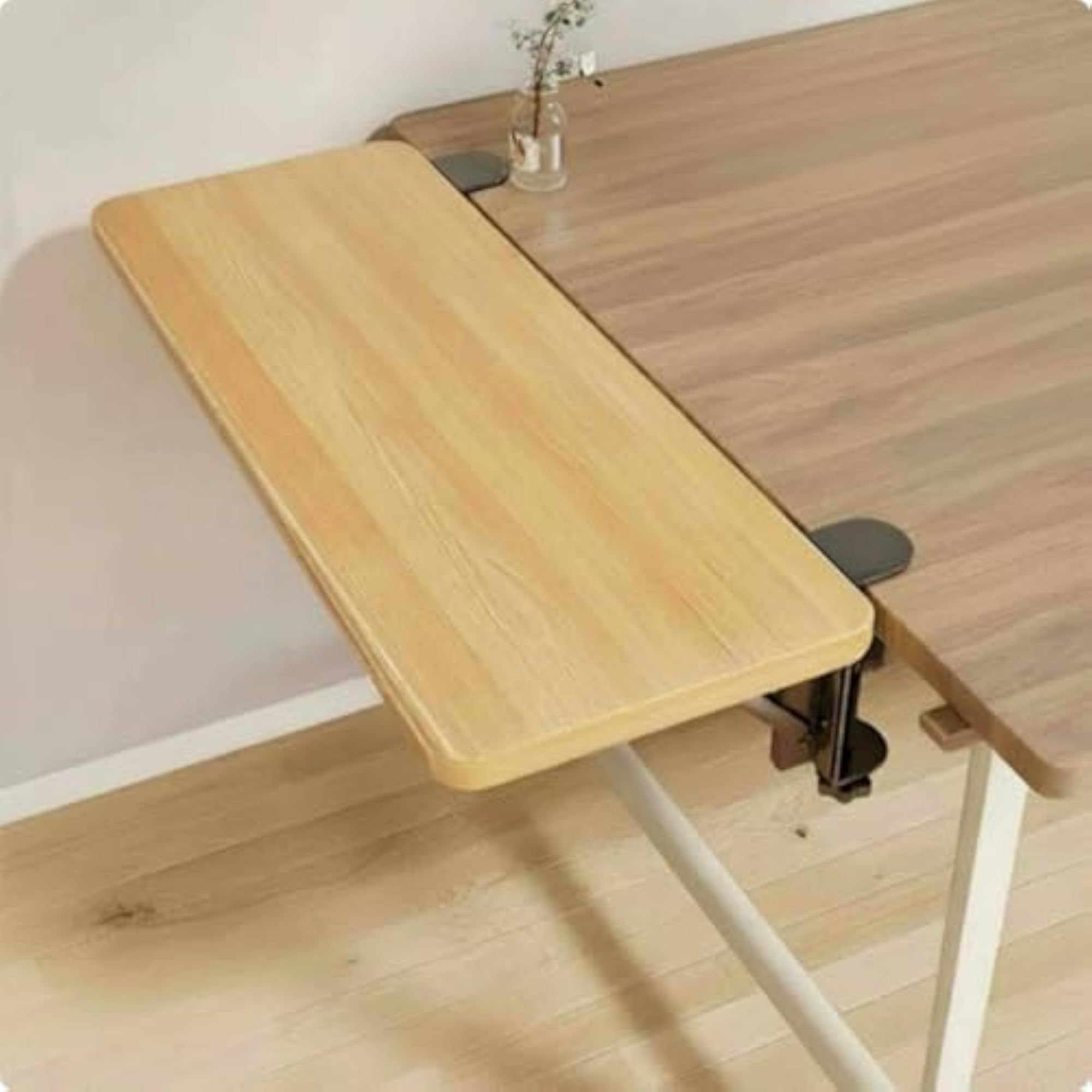 Foldable Desk Extender No Drill Clamp on Wood