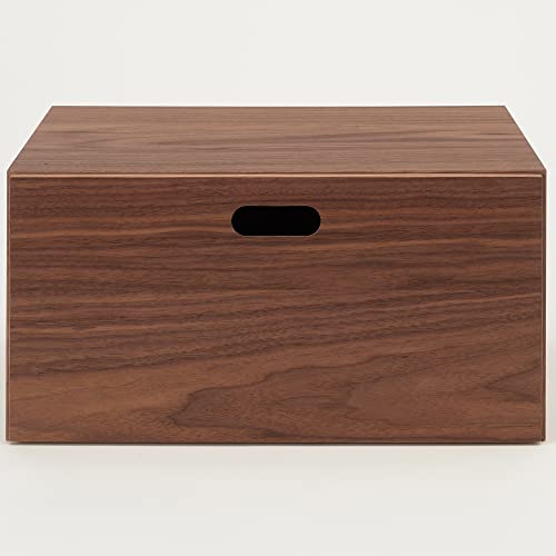 無印良品 スタッキングチェスト 幅37×奥行28×高さ18.5cm ハーフ 引出し1段 ウォールナット材突板 12381259 [3]