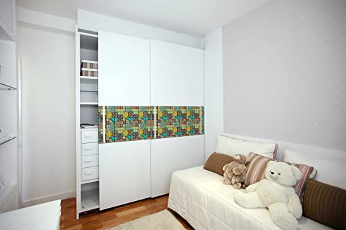 Feuille collante sur la commode pour masquer les rayures de meuble - 7