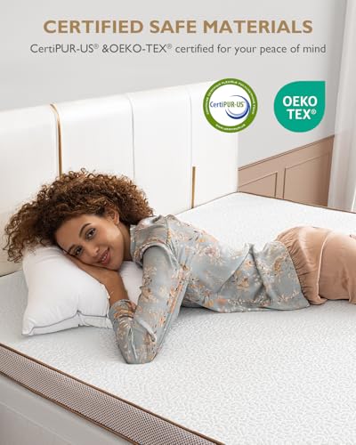 BedStory Short Queen Memory Foam Mattress Topper - 2.5 Inch Bed Toppers with Breathable Cover, CertiPUR-US