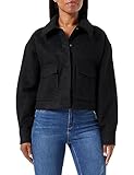 Zwei Fronttaschen VERO MODA Damen VMMEGAN AW23 Short Jacket BOOS Jacke, Black/Detail:SOLID, S