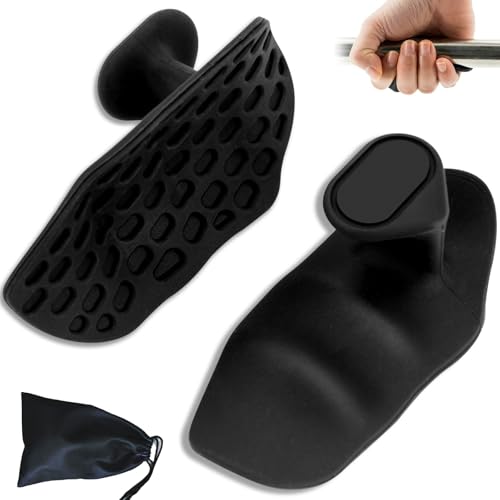 AOOTUERL Empuñaduras antideslizantes para levantamiento de pesas, empuñaduras de levantamiento de pesas con bolsa de almacenamiento, guantes de entrenamiento de goma para hombres y mujeres