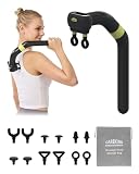 3-in-1 Detachable Massage Gun Deep Tissue, Ergonomic Extension Back Massager For Pain Relief, Portable Percussion Handheld Massager For Back, Shoulder, Leg, Gifts For Women Men, FSA-HSA Eligible