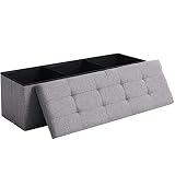 CUYOCA 45 inch Foldable Storage Ottoman Bench