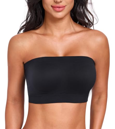 Image of HACI Strapless Bra Wireless No-Slip Seamless Bandeau Tube Top for Women Everyday
