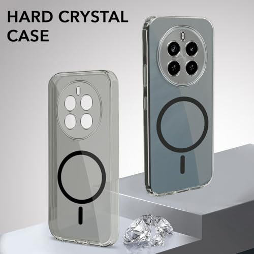 Image of Jkobi Lifetime Anti-Yellow MagSafe Compatible Clear Back Cover Case for Realme P1 5G (Sleek Hard Crystal | Shockproof and Camera Protection)