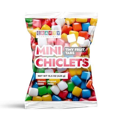 Mini Chiclets Gum - Chicklets Assorted Flavor Gum - Vending Machine Refill - Chiclet Gum Bulk - 15 OZ - Chewing Bubble Gum - Tiny Chicklets