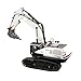 StrucToys RC Excavator for Adults, 1/14 Scale 22CH Alloy Metal Construction Truck with Interchangeable Attachments,Grabber,Claw,Drill